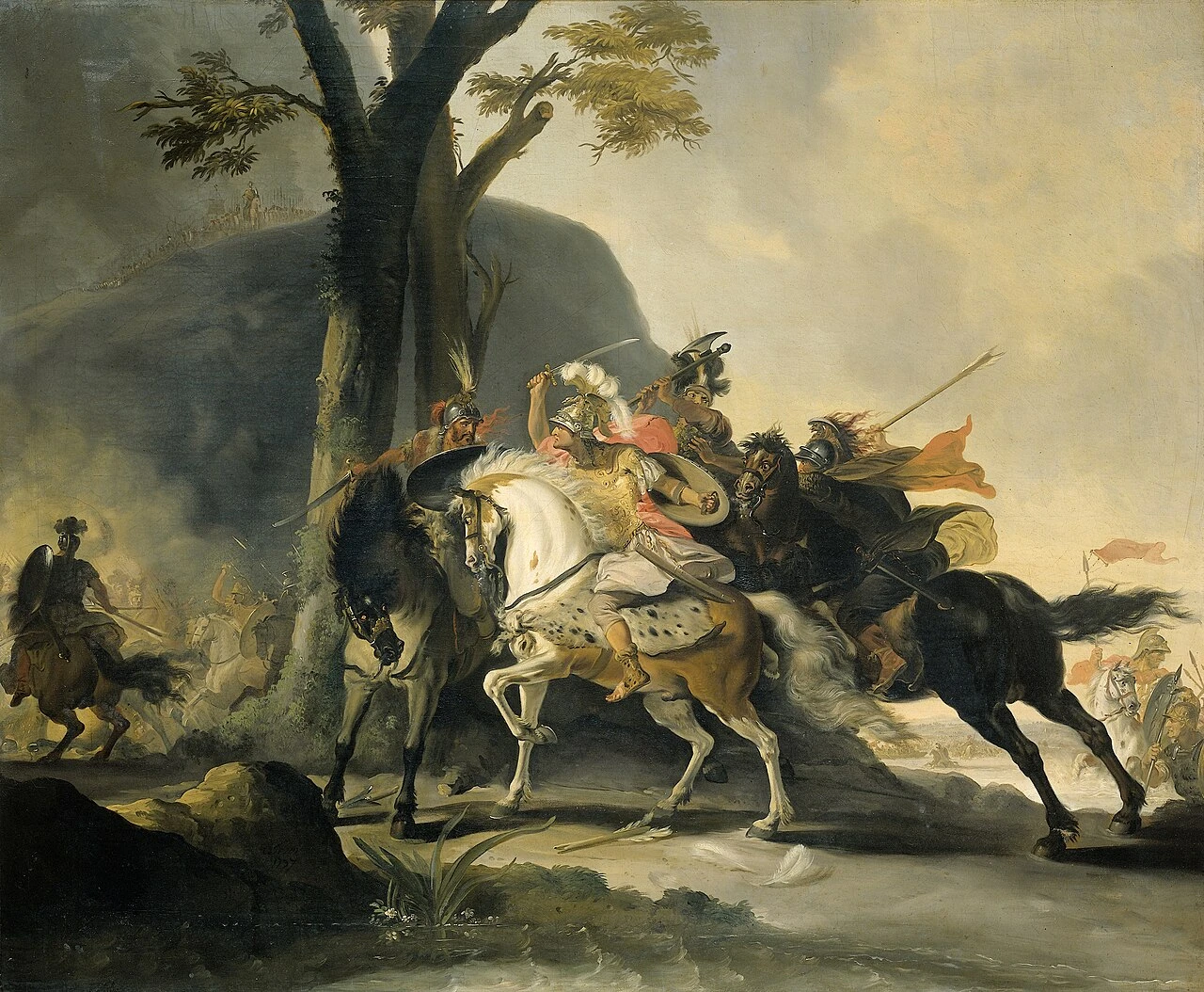 1696-Cornelis Troost - Alessandro Magno alla battaglia del Granico contro i Persiani